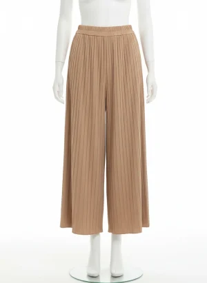 Pantalon jupe ample plissé chevilles style coréen - Vue 1 - Pantalon jupe