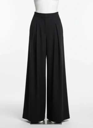 Pantalon jupe ample plissé taille haute décontracté - Vue 1 - Pantalon jupe