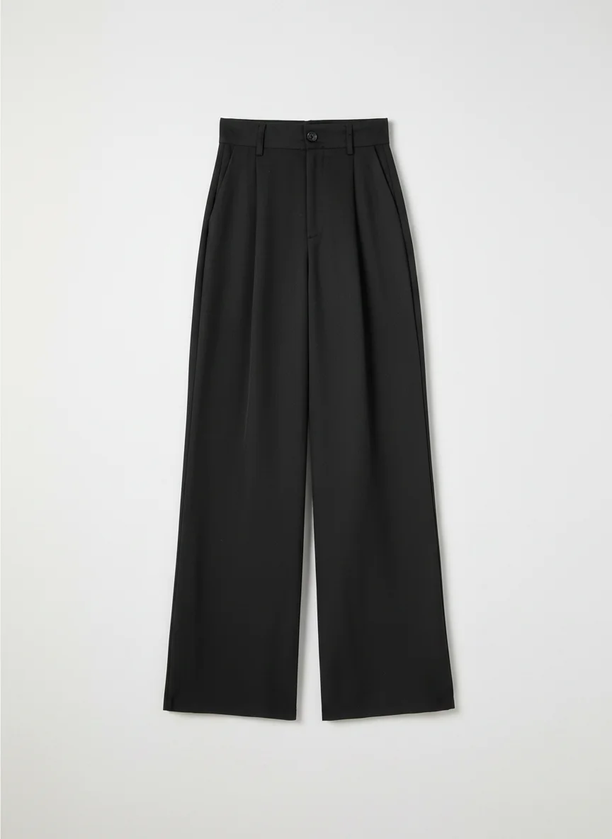 Pantalon jupe ample taille haute vintage business femme - Vue 11 - Pantalon jupe