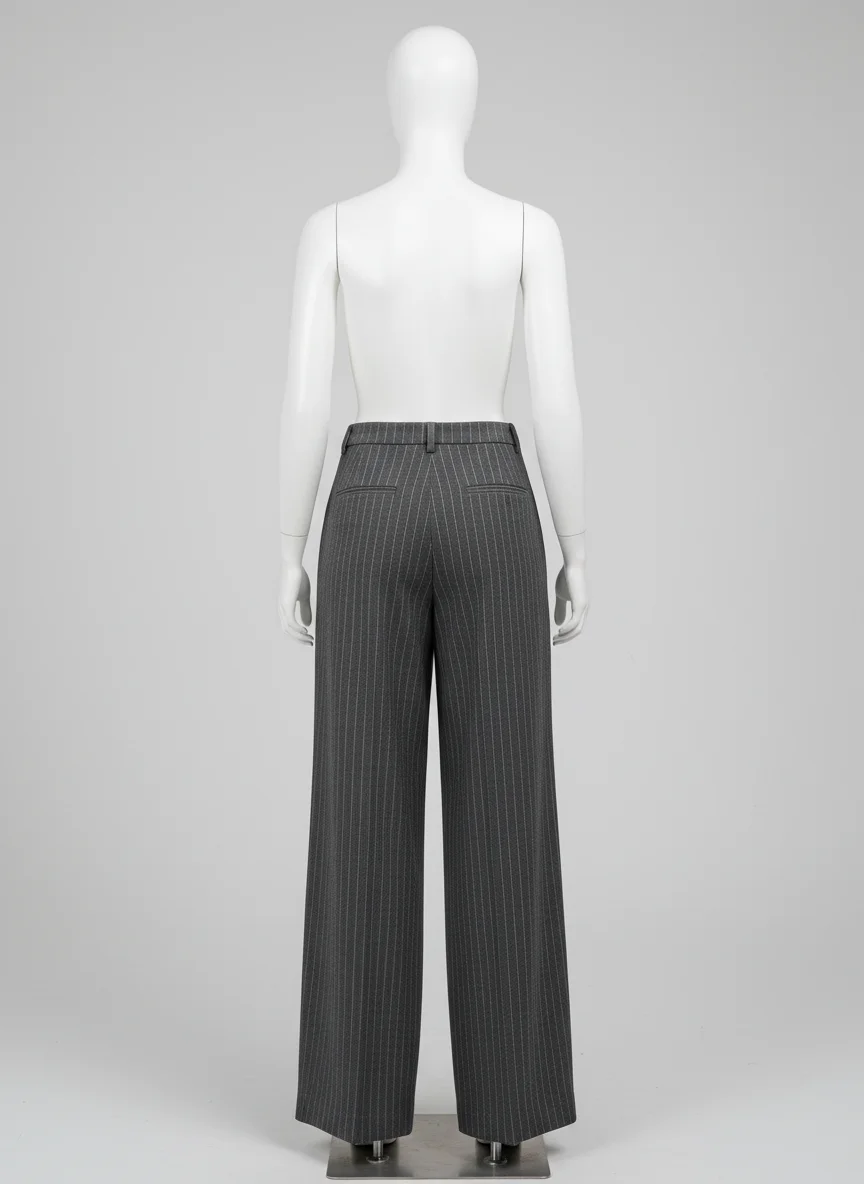 Pantalon jupe ample taille haute vintage business femme - Vue 2 - Pantalon jupe