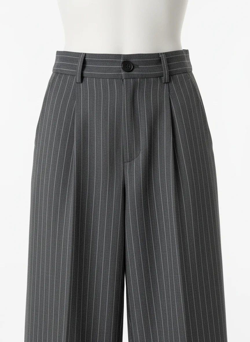 Pantalon jupe ample taille haute vintage business femme - Vue 4 - Pantalon jupe