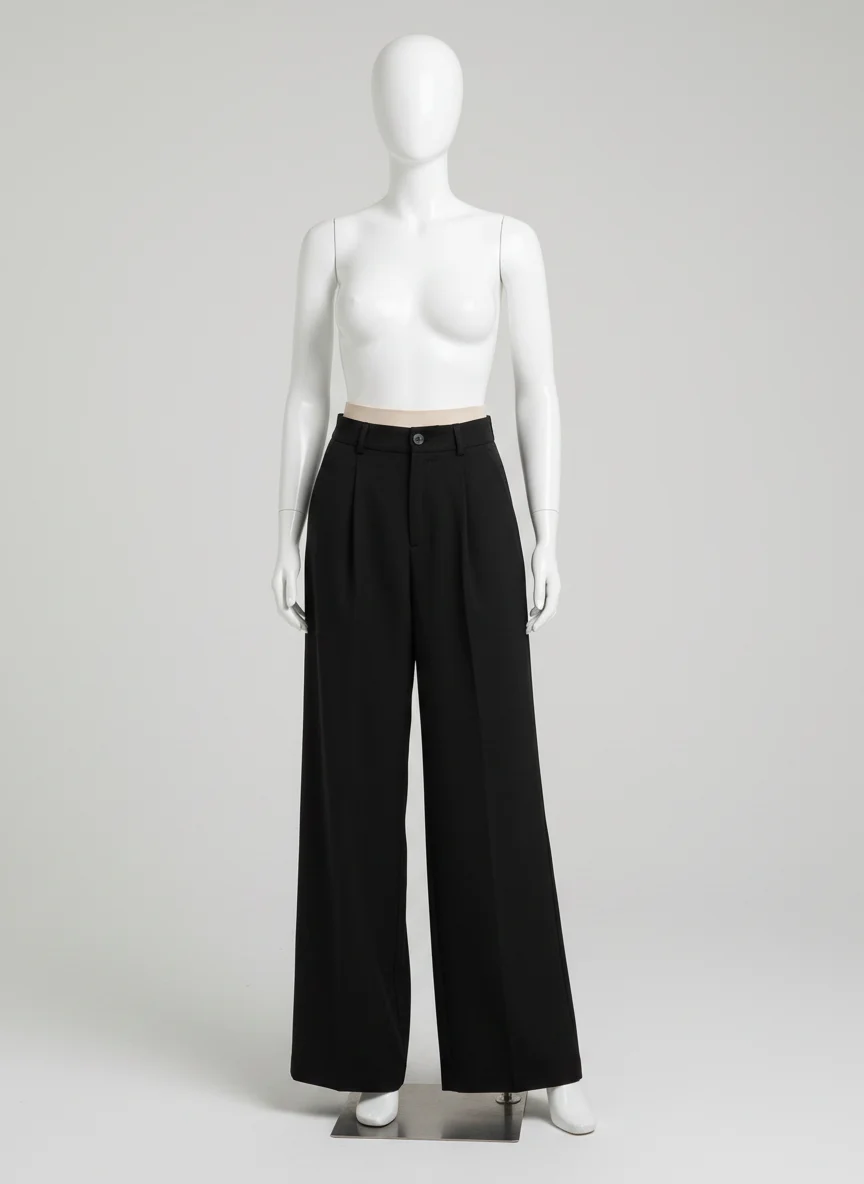 Pantalon jupe ample taille haute vintage business femme - Vue 5 - Pantalon jupe