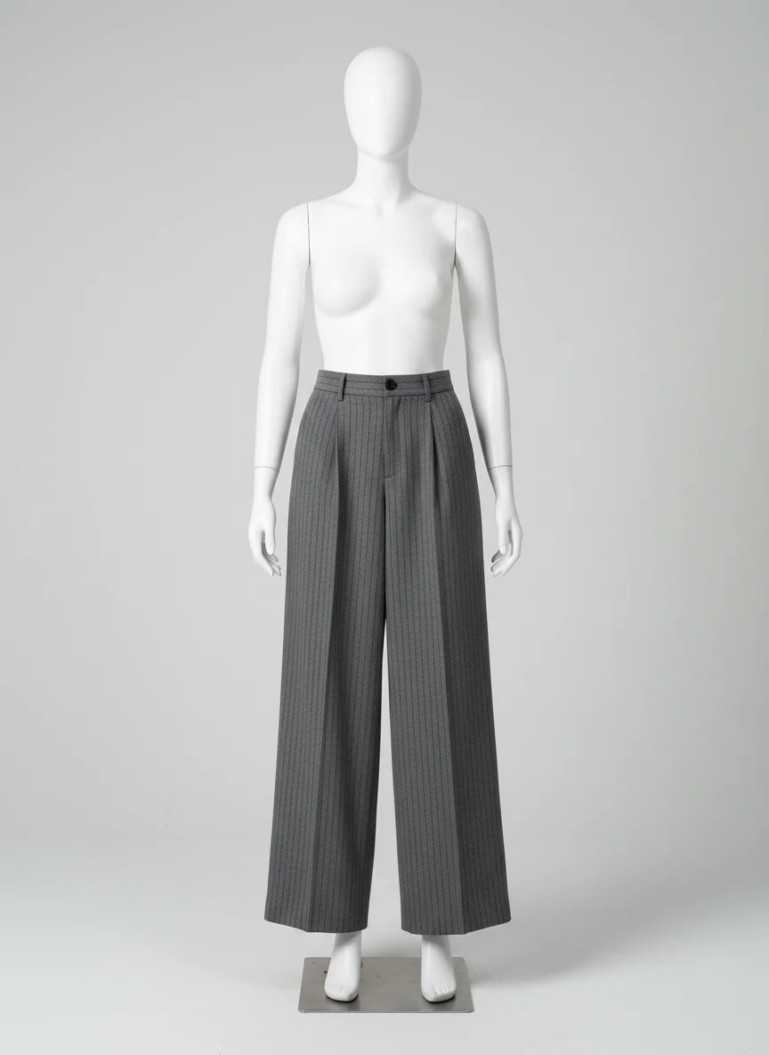 Pantalon jupe ample taille haute vintage business femme - Vue 6 - Pantalon jupe