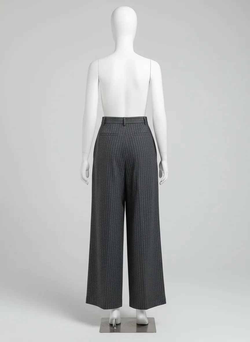 Pantalon jupe ample taille haute vintage business femme - Vue 8 - Pantalon jupe