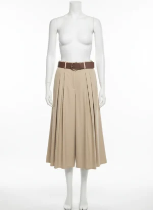 Pantalon jupe ceinture zippé urbain femme - Vue 1 - Pantalon jupe