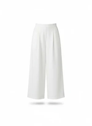 Pantalon jupe coton lin ample style palazzo - Vue 1 - Pantalon jupe