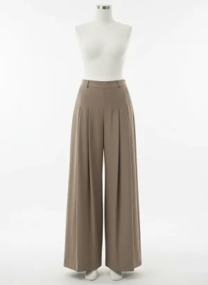 Pantalon jupe coton mélange ample taille haute quotidien - Vue 1 - Pantalon jupe