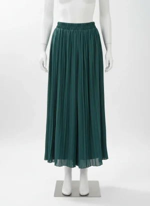 Pantalon jupe coton plissé grande taille décontracté - Vue 1 - Pantalon jupe