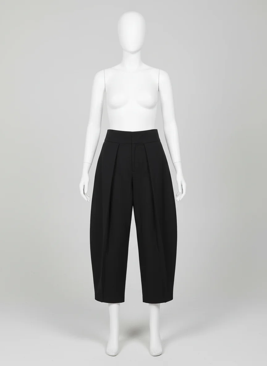 Pantalon jupe coupe ballon taille haute vintage femme - Vue 10 - Pantalon jupe