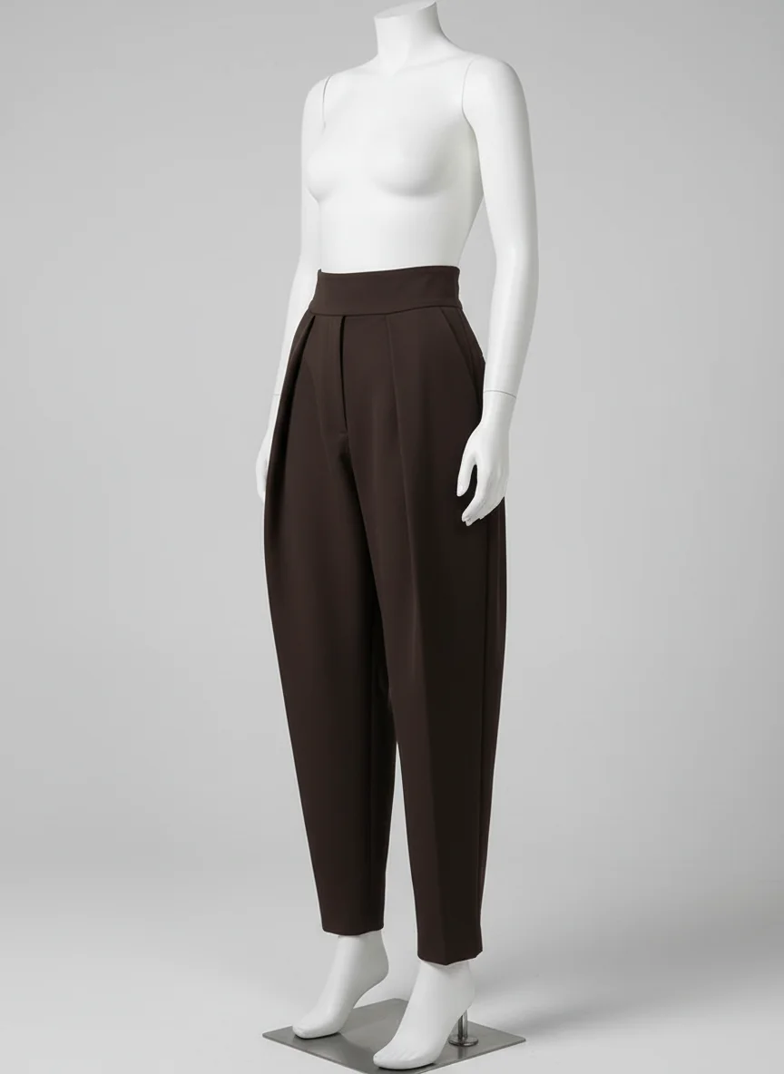 Pantalon jupe coupe ballon taille haute vintage femme - Vue 2 - Pantalon jupe