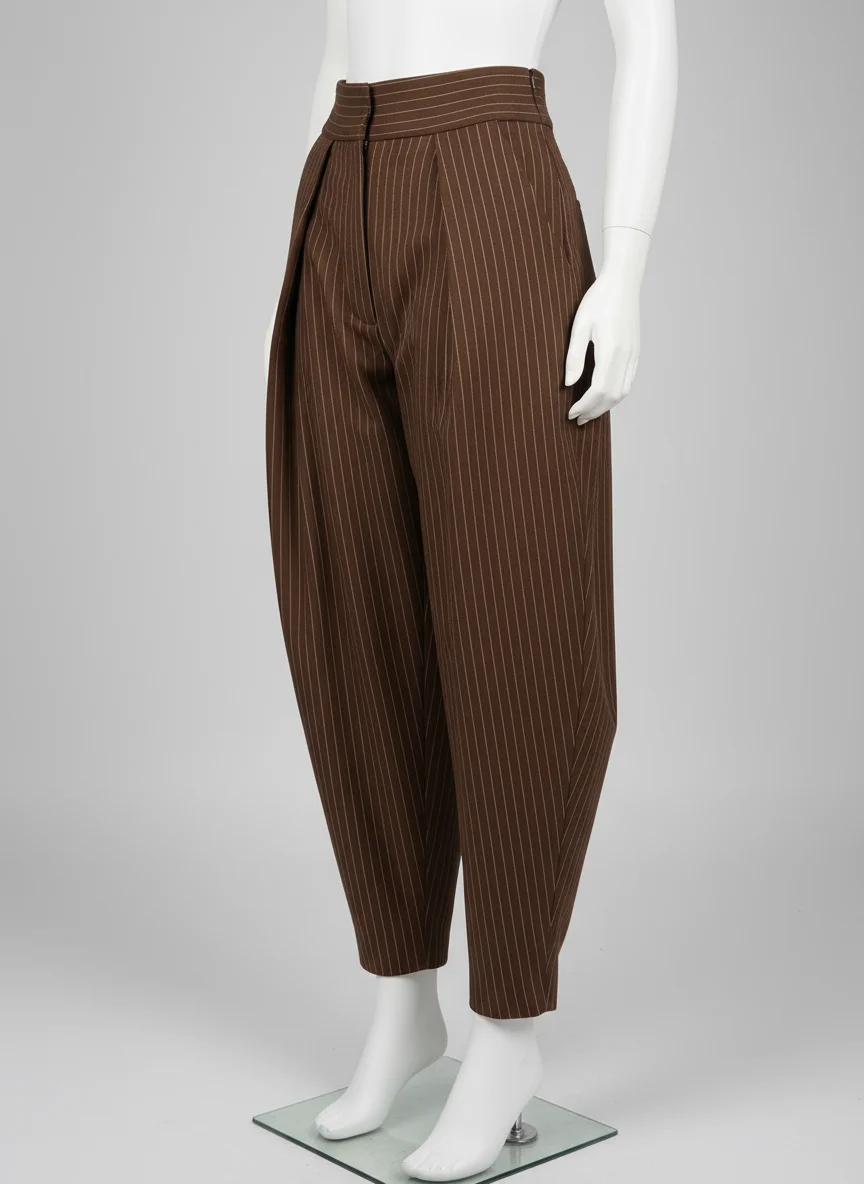 Pantalon jupe coupe ballon taille haute vintage femme - Vue 4 - Pantalon jupe