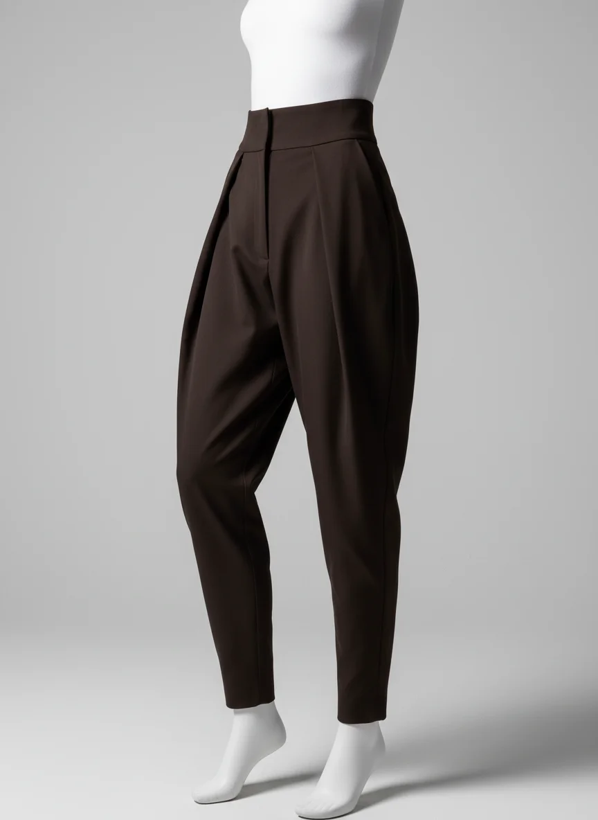 Pantalon jupe coupe ballon taille haute vintage femme - Vue 5 - Pantalon jupe