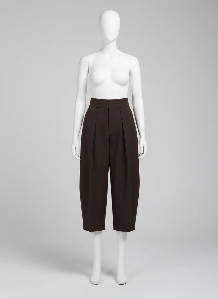 Pantalon jupe coupe ballon taille haute vintage femme - Vue 8 - Pantalon jupe