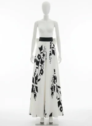 Pantalon jupe évasé imprimé floral quotidien femme - Vue 1 - Pantalon jupe