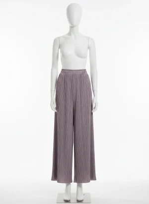 Pantalon jupe fluide évasé plissé élégant femme - Vue 1 - Pantalon jupe