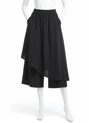 Pantalon jupe fluide léger été poches décontracté femme - Vue 1 - Pantalon jupe