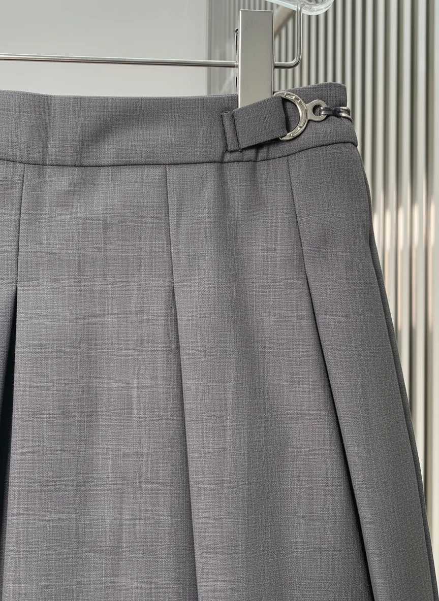 Pantalon jupe laine taille haute vintage élégant femme - Vue 1 - Pantalon jupe