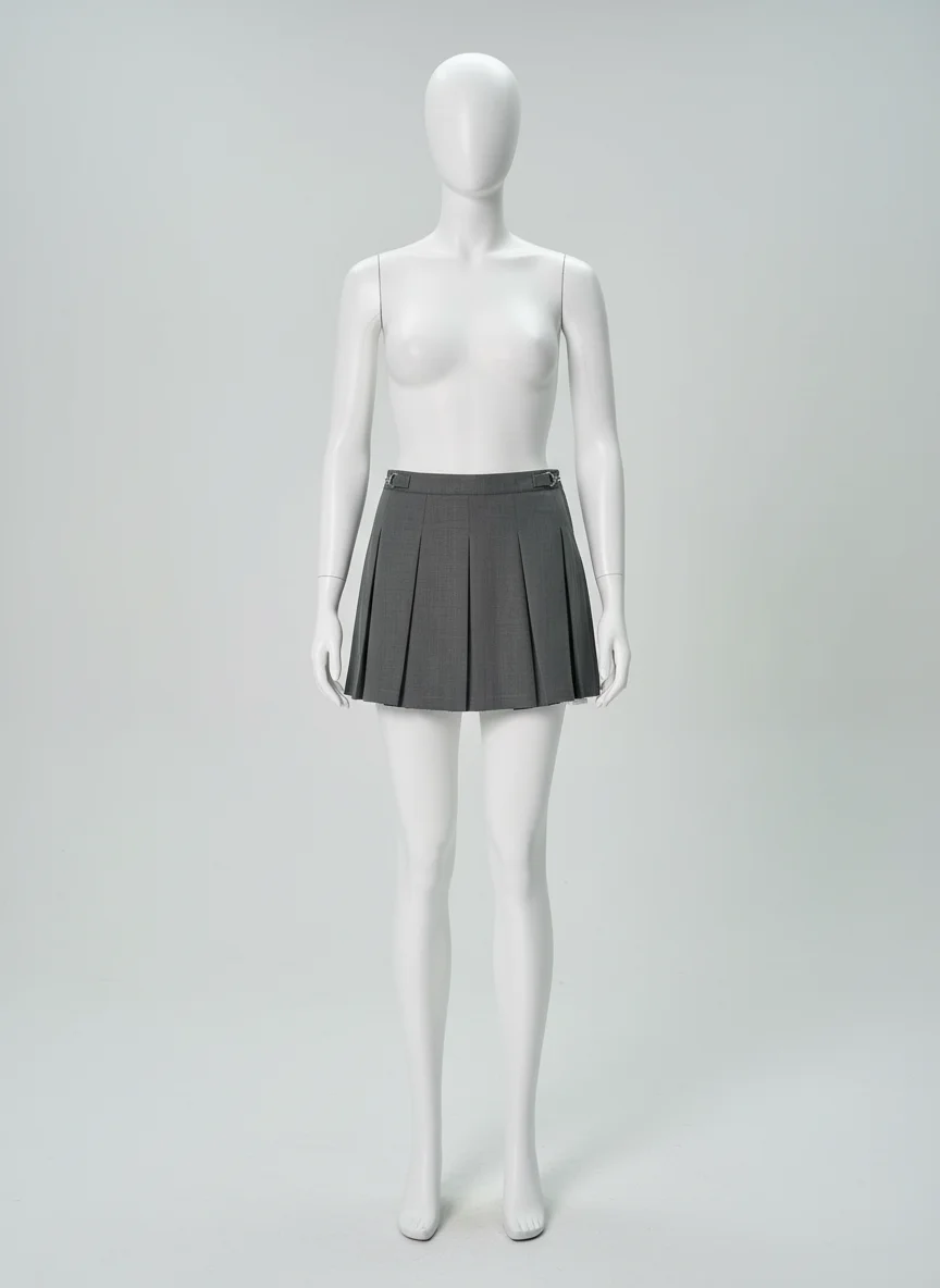 Pantalon jupe laine taille haute vintage élégant femme - Vue 4 - Pantalon jupe