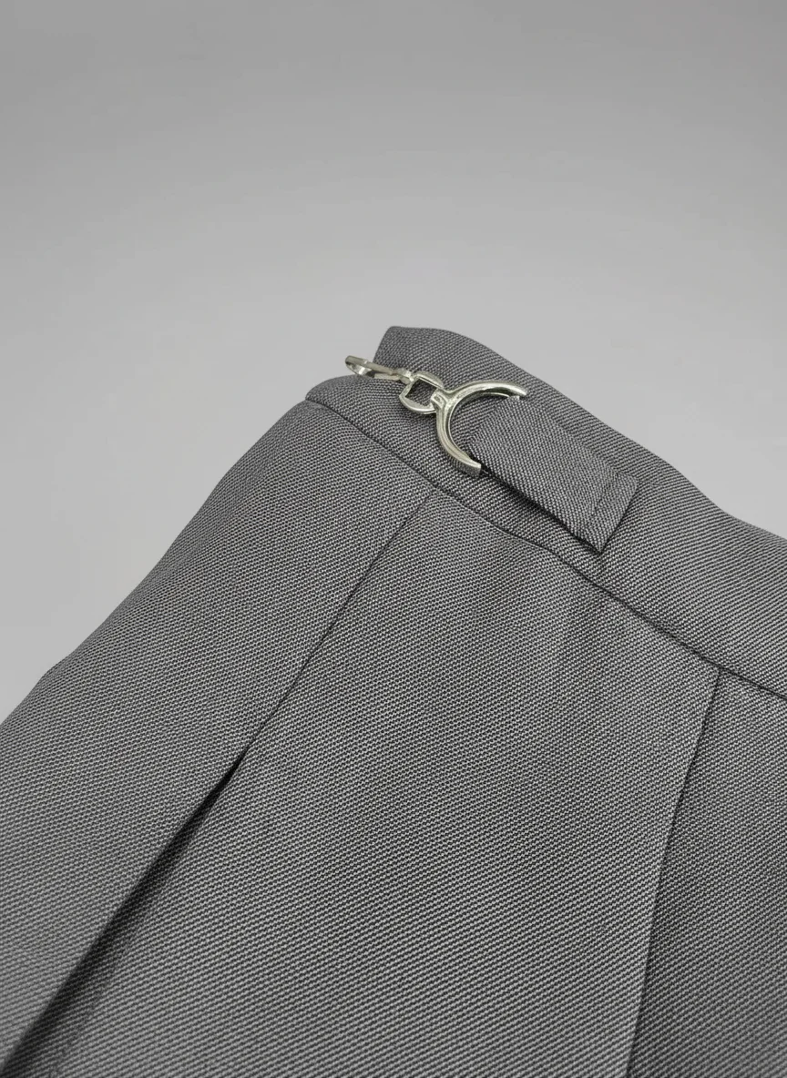 Pantalon jupe laine taille haute vintage élégant femme - Vue 6 - Pantalon jupe