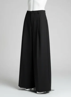 Pantalon jupe large drapé style japonais unisexe - Vue 1 - Pantalon jupe