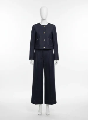 Pantalon jupe large effet relief style urbain femme - Vue 1 - Pantalon jupe