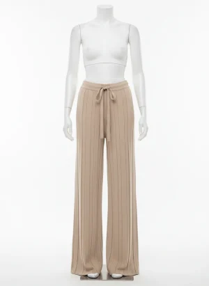 Pantalon jupe maille fluide taille haute quotidien femme - Vue 1 - Pantalon jupe