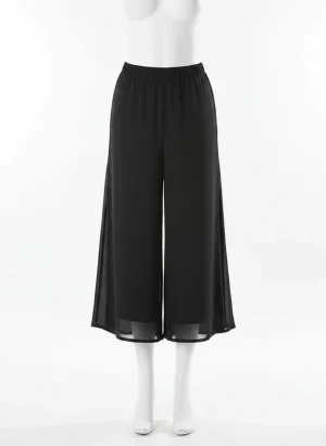 Pantalon jupe mousseline double épaisseur évasé grande taille - Vue 1 - Pantalon jupe