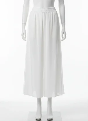 Pantalon jupe mousseline fluide double couche quotidien - Vue 1 - Pantalon jupe