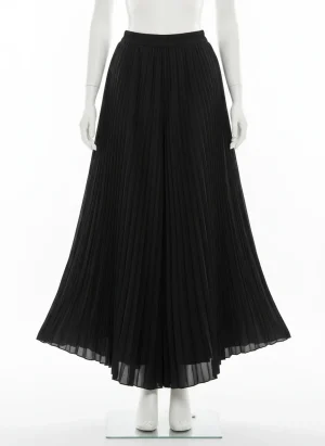 Pantalon jupe mousseline jambe large plissé élégant femme - Vue 1 - Pantalon jupe