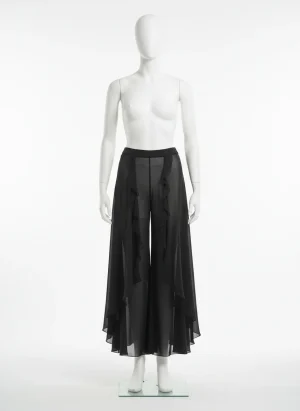 Pantalon jupe mousseline large vaporeux pratique danse femme - Vue 1 - Pantalon jupe