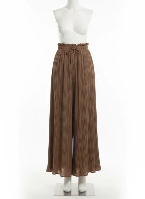 Pantalon jupe mousseline taille haute vaporeux été femme - Vue 1 - Pantalon jupe