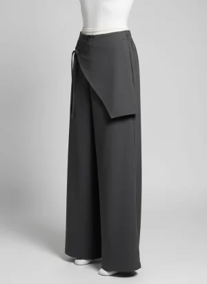 Pantalon jupe portefeuille asymétrique quotidien femme - Vue 1 - Pantalon jupe