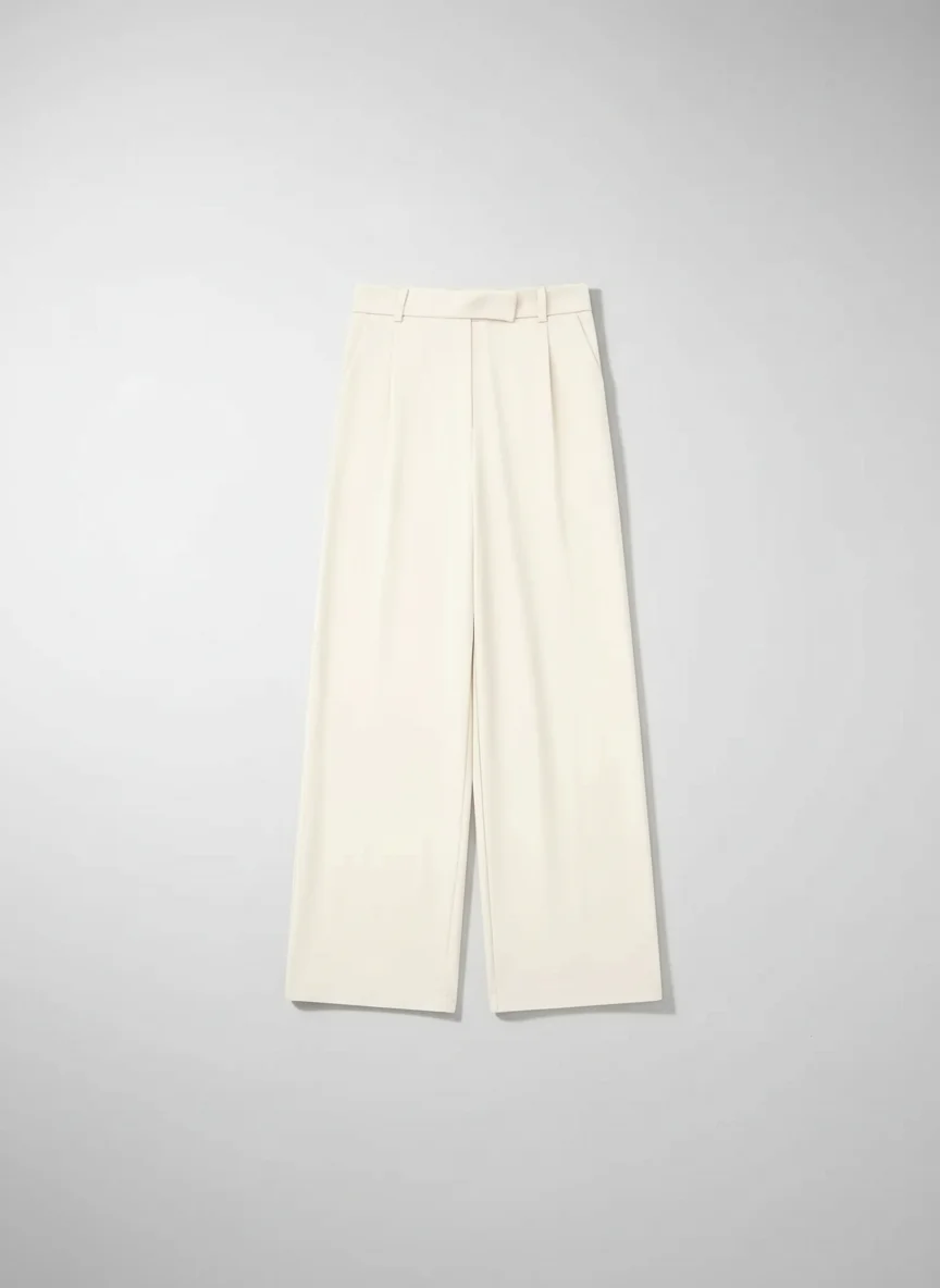 Pantalon jupe vintage taille haute coupe droite femme - Vue 12 - Pantalon jupe