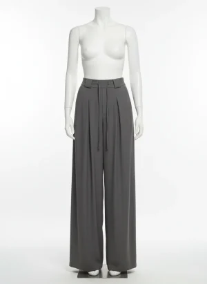 Pantalon jupe viscose ample bureau élégant femme - Vue 1 - Pantalon jupe