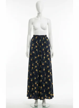 Pantalon jupe viscose légère imprimé fleuri femme - Vue 1 - Pantalon jupe